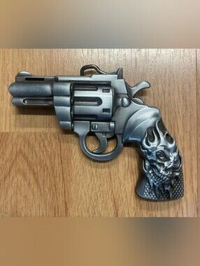 New Pistol Revolver Gun Old Western Style Six Shooter Belt Buckle